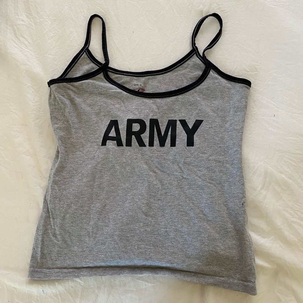 ARMY CROPPED TANK TOP